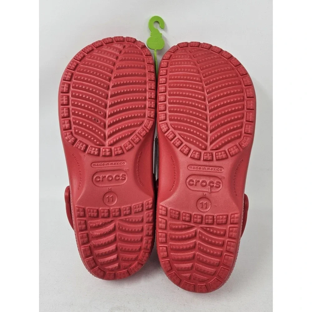 Crocs Classic Slip-On Sandals, Varsity Red, Men's Size 11M, 10001-6WC, NEW!